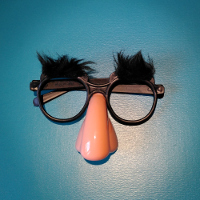 Funny glasses with mustache